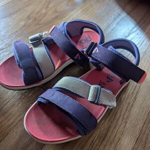 Plae Kids Purple and Pink Adjustable Strap Sandals - 3
